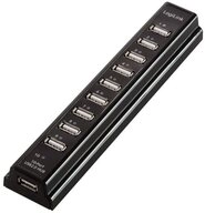 LogiLink USB-Verteiler USB 2.0 Hub 10-Port mit Netzteil aktiv schwarz