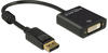 Delock Adapter DisplayPort 1.2 Stecker - DVI Buchse 4K HDMI-Kabel, (20.00 cm),