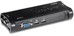Trendnet TK-407K KVM Switch 4-Port USB Kit Computer-Adapter schwarz