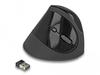 Delock 12599 - Ergonomische USB Maus vertikal - kabellos, schwarz Maus