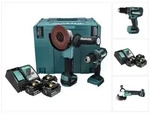 Makita Akku-Schlagbohrschrauber DLX 2334 J Akku Kombo Kit 18 V mit DHP 485 50 Nm