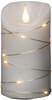KONSTSMIDE LED-Kerze Weihnachtsdeko (1-tlg), LED Echtwachskerze, weiß, mit 3D...