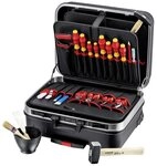 Knipex Werkzeugkoffer, Werkzeug 24-teilig Elektro 2xPH 2xPZ 1xKabSchneid...