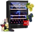 Klarstein Weink&uuml;hlschrank Vinovilla 43 Built-In Duo Weink&uuml;hlschrank 129 L 43...