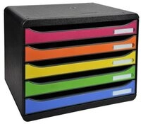 EXACOMPTA Briefablage Exacompta 308798D Schubladenbox Quer 5 Schubladen,...