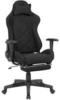 Amstyle Gaming Chair SPM1.417 (Stoff Schwarz Modern, Drehstuhl bis 120 kg),