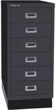 Bisley Beistellschrank MultiDrawer Schrank aus Stahl, 6 Schubladen, mit Sockel,...