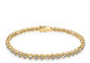 Elli Armband Tennis Armband mit Kristalle Silber goldfarben 20 cm