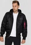 Bomberjacke ALPHA INDUSTRIES "MA-1 D-TEC", Herren, Gr. S, schwarz (515 schwarz), Web,