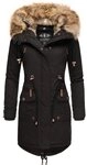 Navahoo Wintermantel Rosinchen stylischer Damen Winter Baumwollparka mit Kunstfell