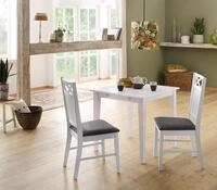 OTTO home Esstisch Fullerton, wei&szlig; lackiert, B/T 80 x 80 cm, Ansteckplatte...