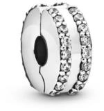 Pandora Charm-Einh&auml;nger Pandora 798422C01 Charm Clip Zweireihiges Pav&eacute;