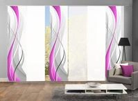 HOME WOHNIDEEN Schiebegardine WUXi (6 St), Klettband, blickdicht, HxB: 245x60,...