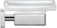 Duravit Seifenschale Karree, Breite: 12.2 cm, Chrom / Wei&szlig; Matt