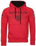 Kapuzensweatshirt TOP GUN "Hoodie Defender TG20191012", Herren, Gr. 3XL, rot,