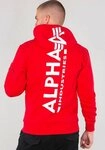 Alpha Industries Kapuzensweatshirt BACK PRINT HOODY Baumwollmischung, regular fit