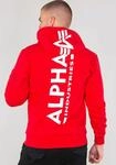 Kapuzensweatshirt ALPHA INDUSTRIES "BACK PRINT HOODY", Herren, Gr. M, rot,...
