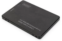 Digitus Festplatten-Einbaurahmen 2.5&Prime; SATA Festplattenadapter M.2 oder mSATA,...