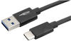 ANSMANN AG Typ C auf USB 3 Daten- und Ladekabel 1.2m USB-Kabel, (1.20 cm),