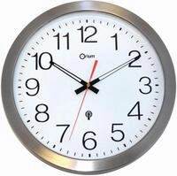 orium Uhr Wanduhr wasserdicht funkgesteuert Edelstahl Durchmesser 35 cm