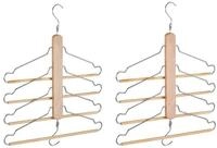 relaxdays Mehrfach-Kleiderb&uuml;gel Mehrfach Kleiderb&uuml;gel, (2er Pack, 2-tlg), 2er...