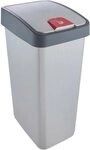 keeeper M&uuml;lleimer magne, Abfallbeh&auml;lter mit Flip-Deckel, 40 x 30 x 61,5 cm, 45 l,