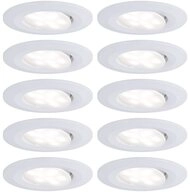 Paulmann Einbauleuchte Paulmann LED-Bad-Einbauleuchte 10er Set 60 W Wei&szlig; (matt)