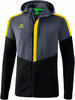 Erima Trainingsjacke Kinder Squad Trainingsjacke mit Kapuze gelb|grau|schwarz 164