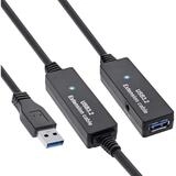 Inline USB 3.2 Gen.1 Aktiv-Verl&auml;ngerung, Stecker A an Buchse A, schwarz, 15m