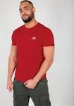 Rundhalsshirt ALPHA INDUSTRIES "BASIC T SMALL LOGO", Herren, Gr. M, rot (speed rot),