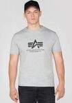 T-Shirt ALPHA INDUSTRIES "Basic T-Shirt", Herren, Gr. 3XL, grau (grau heather),