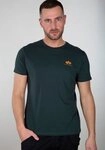 Alpha Industries Rundhalsshirt BASIC T SMALL LOGO Baumwolle, regular fit