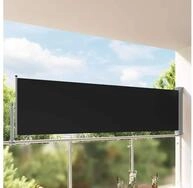 vidaXL Markise vidaXL Ausziehbare Seitenmarkise 100 x 300 cm Schwarz