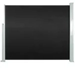 vidaXL Markise Ausziehbare Seitenmarkise 120x300 cm Schwarz