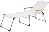 Fiam Gartenliege Sonnenliege Amigo 40 plus Wei&szlig; mit Armlehne von FIAM