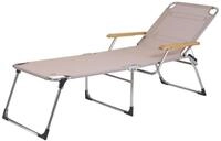 Fiam Gartenliege Sonnenliege Amigo 40 plus Taupe mit Armlehne von FIAM