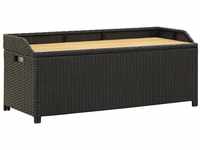 DOTMALL Gartenbank Terrasse Bank mit Stauraum Poly Rattan 120cm