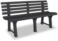 vidaXL Gartenbank vidaXL Gartenbank 145,5 cm Kunststoff Anthrazit