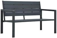 vidaXL Gartenbank vidaXL Gartenbank 120 cm HDPE Grau Holz-Optik