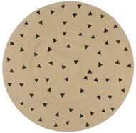 vidaXL Teppich Teppich Handgefertigt Jute mit Dreiecksmuster 150 cm, Runde