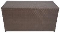 vidaXL Gartenbox, Garten-Auflagenbox Braun 120x50x60 cm Poly Rattan