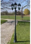 vidaXL Gartenleuchte vidaXL Gartenlaterne 3-flammig 230 cm Dunkelgr&uuml;n/Schwarz
