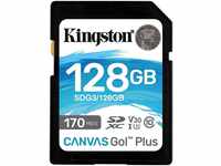Kingston Canvas Go Plus SD 128GB Speicherkarte (128 GB, Video Speed Class 30