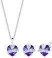 Elli Schmuckset Herz Glamour&ouml;s 925 Silber, mit Kristallen von Swarovski&reg;, Herz
