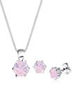 Ohrring und Ketten Set ELLI "Schmuckset 925 Sterling Silber, mit Kristallen von
