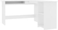 vidaXL Schreibtisch NA Eckschreibtisch in L-Form Wei&szlig; 120x140x75 cm Spanplatte