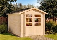 Alpholz Ger&auml;tehaus Holz Bremen C, BxT: 270x420 cm, in Naturbelassen mit 28mm