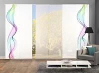 HOME WOHNIDEEN Schiebegardine ALBERTA (6 St), Klettband, blickdicht, HxB:...