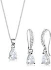 Ohrring und Ketten Set ELLI "Schmuckset Ohrh&auml;nger Anh&auml;nger mit Zirkonia...