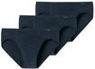 Slip SCHIESSER "Slip 3er Pack", Herren, Gr. XXL, blau (dunkelblau), Obermaterial: 95%